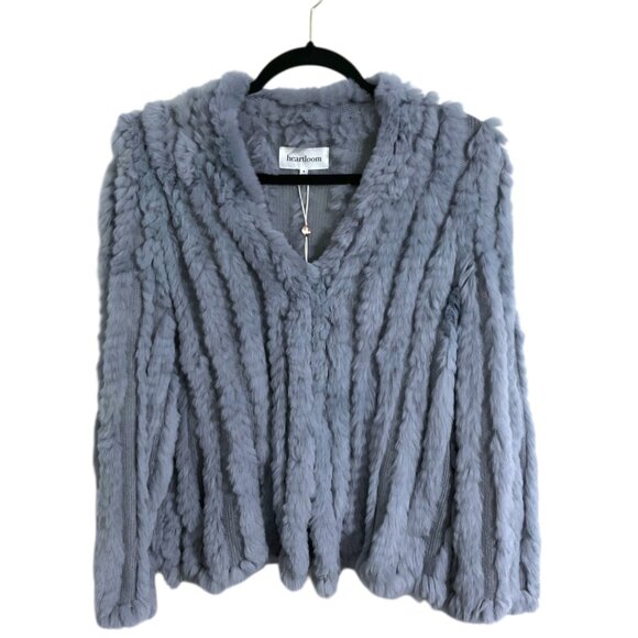 HEARTLOOM New Rosa Rabbit Fur Jacket in Harbor size Small - Picture 2 of 12